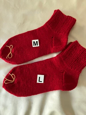 100% кашемир ручной работы красный мягкий кровати носки женщин M/L - Изображение 1 из 4