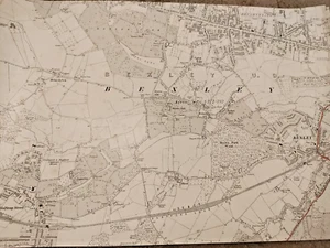 Original 1899 OS Map Sheet Bexley Bexleyheath Park Wood Halfway Street Blackfen - Picture 1 of 1