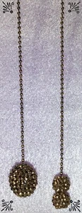 Handcrafted Antique Bronze Dark Rose Gold Faceted Disco Bead Ceiling Fan Pull - Picture 1 of 3