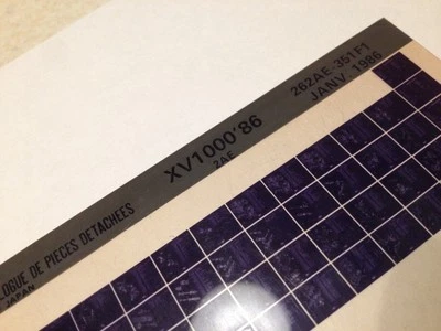 Yamaha XV1000 XV 1000 1986 Micro Enchufe Piezas List Catálogo Microficha - Imagen 1 de 2