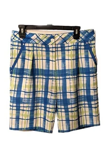 EXP Golf Shorts Women's Size 6 Plaid Pattern Fit Dry Polyester Spandex Blend - Picture 1 of 4