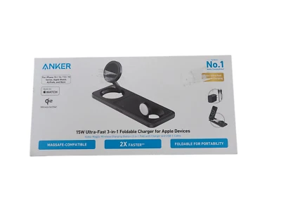 Anker MagGo Wireless Charging Station 3-in-1 Pad in Black - Image 1 of 4