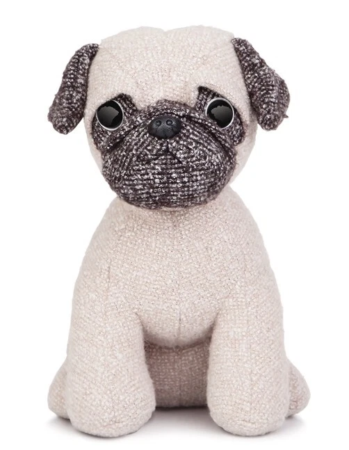 Plüschtier Hund Mops Schmustier Stofftier Plüsch Fabbies Welpe Schlenker pug - Bild 1 von 2