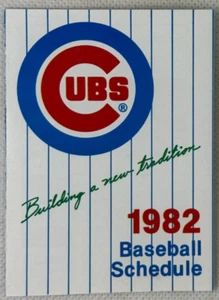 1982 CHICAGO CUBS SCHEDULE - - Picture 1 of 3