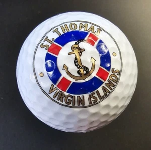 St Thomas Virgin Islands Logo White Golf Ball - Imagen 1 de 2