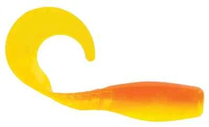 Big Bite Baits 2" Curly Tail Crappie Minnr 2CMNR12 Orange Chartreuse 30 Count - Picture 1 of 1