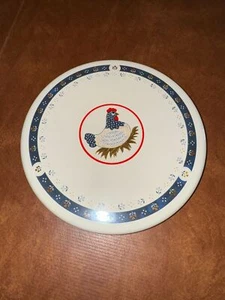 Country Hen 8" Brenner Abdeckung mit Huhn Design Porzellan Emaille Made in Taiwan - Bild 1 von 5