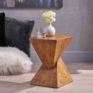 Lightweight Side Table Coffee End Stool Bedside Stand Terrazzo Concrete Outdoor - Picture 1 of 14