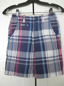 GAP KIDS: BOY’S BERMUDA SHORTS, PLAID PRINT 8Y SLIM - Picture 1 of 7