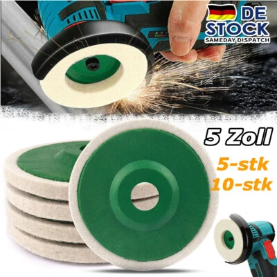 10X Polierscheibe Wollpolierscheibe 5" 125mm Wolle Schwabbelscheibe Filzscheibe - Bild 1 von 4