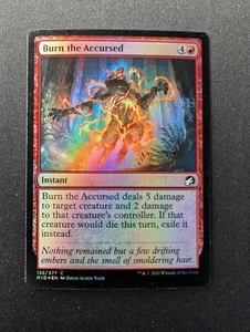 BURN THE ACCURSED FOIL #132 MTG Innistrad: Midnight Hunt - Picture 1 of 2