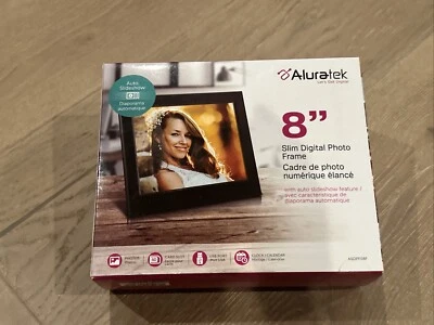 Aluratek ASDPF08SF 8 inch LCD Digital Photo Frame - Black - Image 1 of 3
