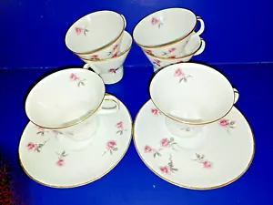 Noritake VINTAGE "Rose" Pattern #1382 3.. 6 SAUCERS 6 CUPS Circa 1950 - Picture 1 of 8