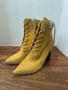 Bottes à talons point à lacets marron STEVE MADDEN pointure 7,5 Karmen MERVEILLEUSES ! - Photo 1/9