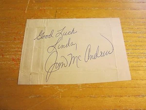 Padres de béisbol de San Diego de 3.5X5.25 autografiados corte firma de Jim McAndrew - Imagen 1 de 2