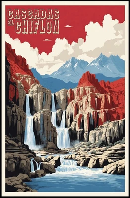 Cascadas El Chiflon Mexico National Park Poster - Image 1 of 4