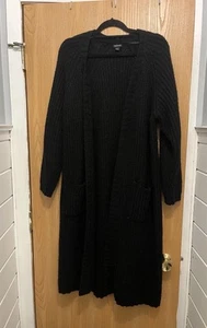 Torrid Long Sleeve Raglan Duster Cardigan Black 2 2x - Picture 1 of 3