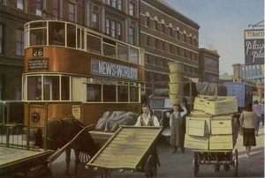 (cc14) London Transport Trams - Bus Postcard - Picture 1 of 2
