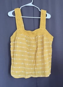 Old Navy Women’s blousy top XL yellow sleeveless  - Picture 1 of 3