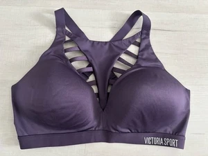 Victorias Secret STRAPPY CROSS BACK Front Sport Bra padded 36D Purple - Picture 1 of 5