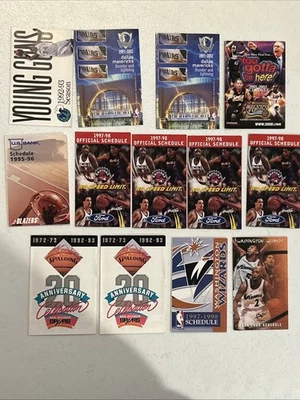 NBA Pocket Schedules Misc Lot of 13 Toronto Philly Dallas Portland 1992 - 2002 - Image 1 of 4