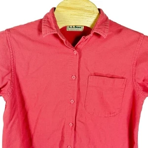 Camisa Top LL Bean Cool Weave Mujer Mediana Rosa Algodón Hecha en EE. UU. De Colección *LEER - Imagen 1 de 8