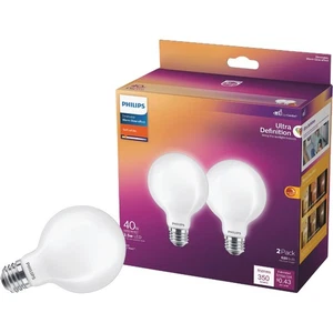Philips Ultra Definition 40W Equivalent Soft White G25 Medium LED Decorative - Picture 1 of 4