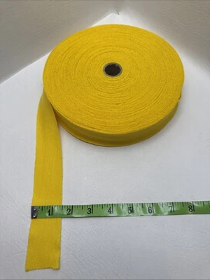 Vintage Dark Yellow Roll Stretchy Knit Bias Edging Seam Sewing Trim 1.5” Wide - Image 1 of 4