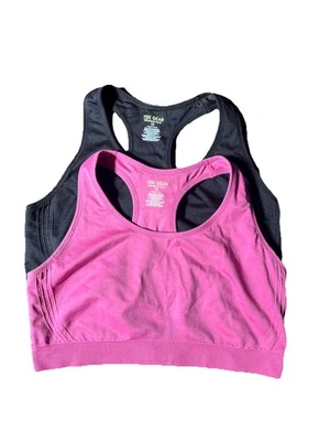 Tek Gear черный и розовый 1 X спортивный бюстгальтер 2 упаковки легкий средний поддержки тренировки Gear - Изображение 1 из 4