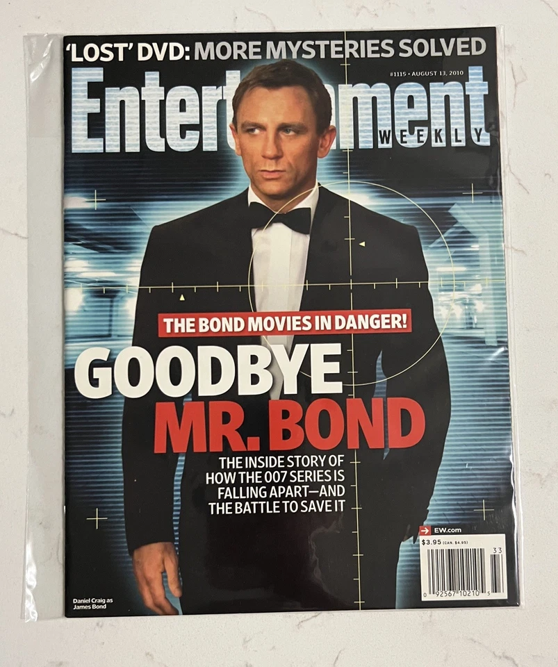 Entertainment Weekly Aug 2010 Daniel Craig Goodbye Mr. Bond 007 MINT - NO LABEL - Image 1 of 1