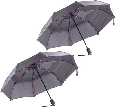 NEU 2er Set Regenschirm Teflon Beschichtung sturmfest für Schauer Shoppen Wetter - Bild 1 von 4