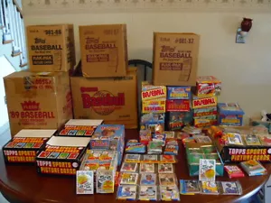220 carte in vecchi pacchetti di carte da baseball non aperti dal vecchio negozio mamma e pop corner - Foto 1 di 1