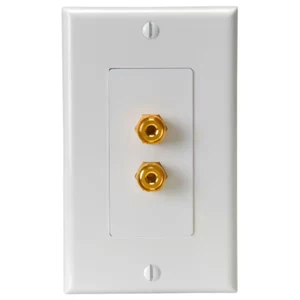 Audtek WP-2B Wallplate Double Banana/Binding Post - Picture 1 of 2