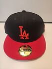 New Los Angeles Dodgers Red Black Lad Mlb Authentic New Era Fitted Cap 59Fifty