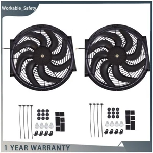 Kit de montaje de radiador eléctrico de 12 V ventilador delgado universal de 12" pulgadas - Imagen 1 de 10