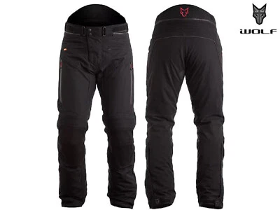 Pantalones de mezclilla impermeables negros Wolf Titamium Outlast CE textiles para motocicleta  Foto 1 de 4