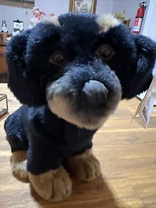 A&A MAJOR Puppy Dog Plush Stuffed Animal Black & Tan Brown W/Original Tag - Picture 1 of 9