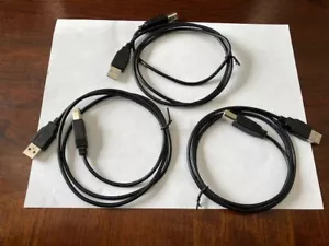 PACK DE 3 - Cable USB 2.0 A macho a B macho sin marca de 3 pies. - Negro (PC) - Imagen 1 de 5