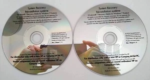 Jeu de disques de récupération système Windows 7 toutes éditions HP Compaq 64 bits - Photo 1/2