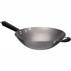 Wok Frying Pan 14"" Non-Stick Chinese Cast Cooking Fry Stir Sear Carbon Steel