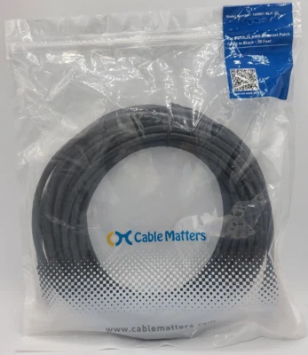 30 Feet Cable Matters  Cat 6 Ethernet Network Patch Snagless Cable Cord, NEW - Image 1 of 4