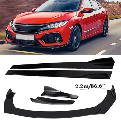 Front Bumper Lip Spoiler Splitter 86.6" Side Skirt Body Kit For Honda CR-V CRV Foto 1 de 4