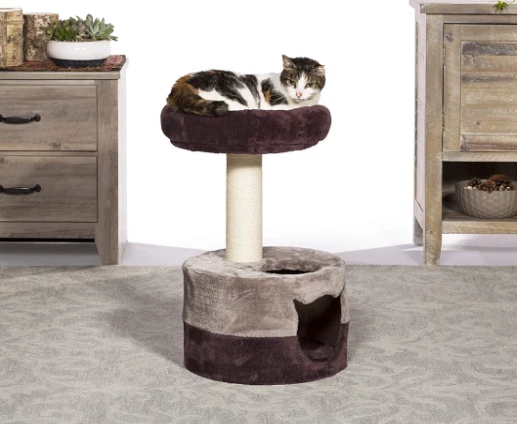 Kitty Power Paws-Kitty King Tower Secret Hideway Cat Rascador Poste Casa 25 pulgadas Foto 1 de 4