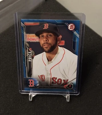 David Price Blue 2016 Bowman card 92 Boston Red Sox 036/150 - Image 1 of 2