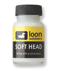 LOON OUTDOORS SOFT HEAD CLEAR FLY TYING HEAD CEMENT - ONE OUNCE THICK VISCOSITY