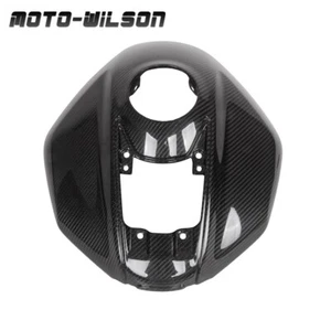 For Triumph Street Triple RS 2023+ Tank Cover 100% Carbon Fiber-Gloss Black - Picture 1 of 15