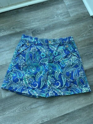 EUC Ralph Lauren Shorts - Size 8 - Blue/Green Paisley Pattern — 第 1/4 张图片