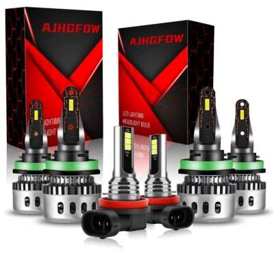 Combo de faros LED altos/bajos + bombillas antiniebla 6000K para Infiniti EX35 EX37 QX50 Foto 1 de 4