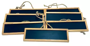 Lot of 7-Rectangle Hanging Chalk Blackboard (L x W x H) 6.5'' X 2'' X 0.25''. - Picture 1 of 2