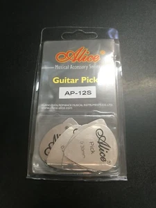 Alice AP-12S 12Pcs 0.3mm Stainless Steel Guitar Picks Ukulele Picks - Picture 1 of 7